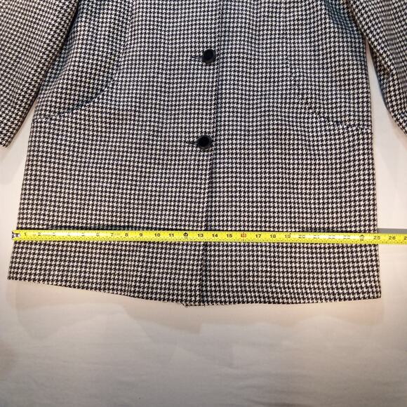 Preston & York 100% Wool Houndstooth Coat Women’s 14 Made in USA - Picture 2 of 7